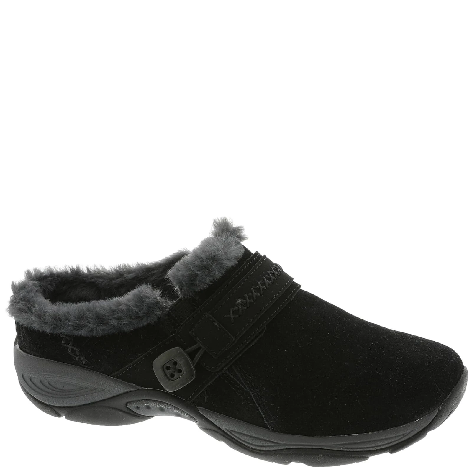 Easy Spirit Women's Elinn Mule, Black Suede, 6 Narrow