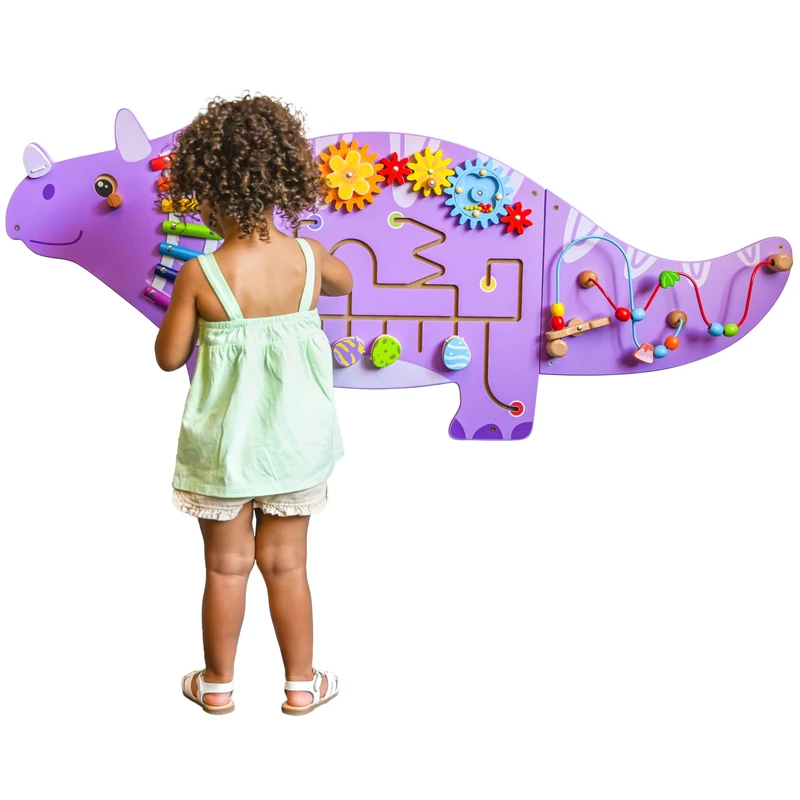 SPARK & WOW Triceratops Activity Wall Panels, Ages 18m+