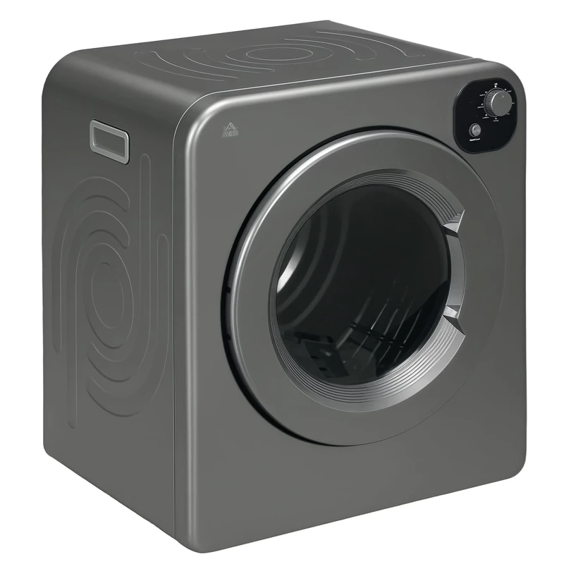HOMCOM 6kg Vented Tumble Dryer, Freestanding, Wall Mounted, Stackable, Portable Dryer with 7 Programmers, Grey