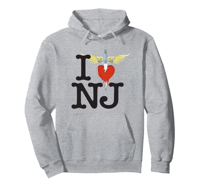 Official Bon Jovi NJ Pullover Hoodie