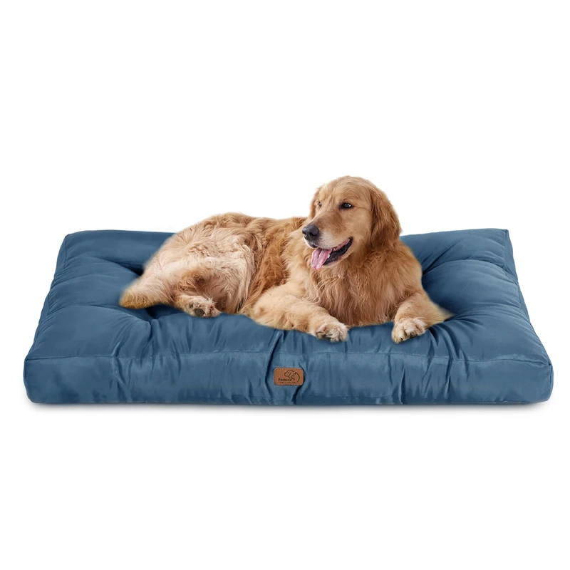 Bedsure Washable Dog Bed Extra Large - 111x89x10cm Dog Bed Mattress for Large Dog with Oxford Fabric, Flat Pet Pillow for Crate, XL Dog Cushion Mat Outdoor, Navy