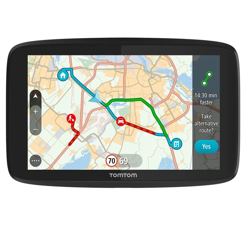 TomTom Car Sat Nav Go 620-6 inch, Updates via Wifi, Traffic via Smartphone, World Maps, Capacitive Screen (Renewed)