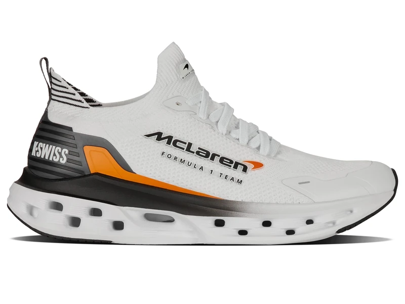 K-Swiss Men's Impls Trnr X Mclaren Trainers, Wht Blk Papaya, 7.5 UK - Image 1