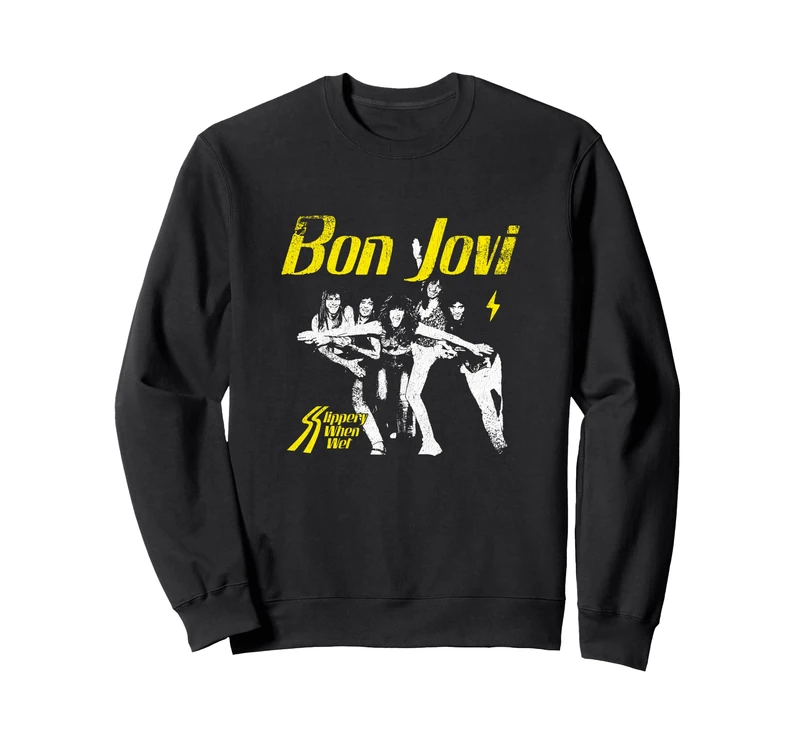 Official Bon Jovi Slippery When Wet Sweatshirt