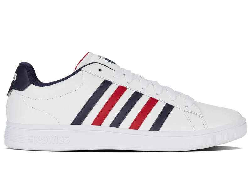 K-Swiss Men's Court Tiebreak II Trainers, Wht Peacot Smba Red, 6.5 UK