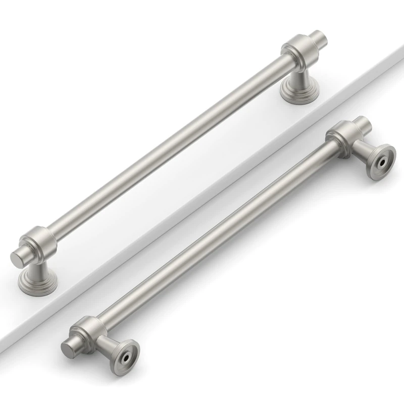 Coinkoly 10 Pack 7.5"(192mm) Brushed Satin Nickel Cabinet Pulls Kitchen Cabinet Handles Cabinet Hardware Nickel Drawer Pulls for Cupboard CK0081