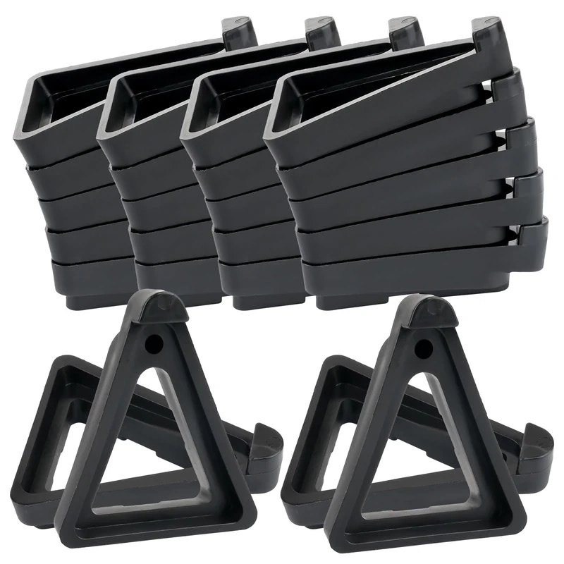 Svalor Plant Pot Feet - 24 Triangle Pot Risers, Invisible Pot Toes, Hollow Feet for Indoor/Outdoor Garden, Black