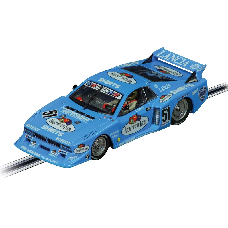 Carrera Digital 132 20032029, Lancia Beta Montecarlo Turbo Fruit of the Loom No51, 1:32, Scale Slot Car, With Working Front, Rear and Tail Lights I Suitable For Ages 8 Years+