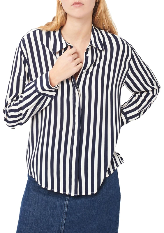 Caroll Striped Shirt Navy