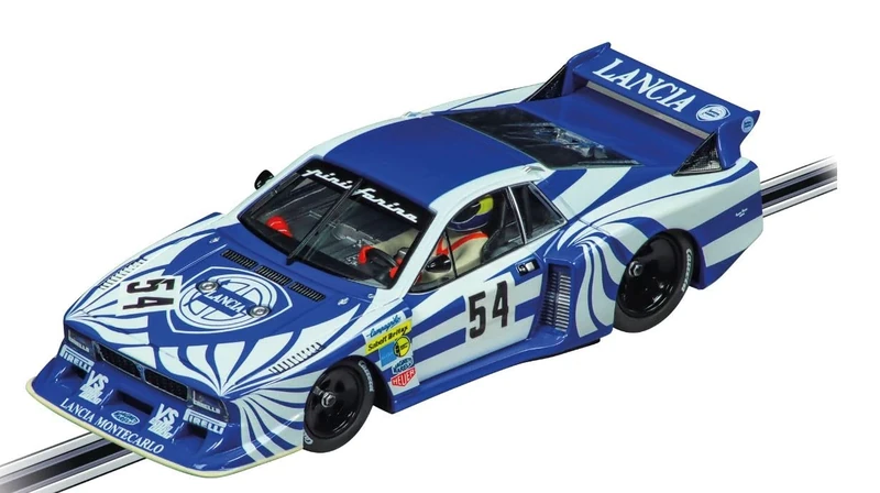 Carrera Digital 132 20032030 I Lancia Beta Montecarlo Turbo No.54 6h Silverstone 1980 I 1:32 I Scale Slot Car I With Working Front, Rear & Tail Lights I Suitable For Ages 8 Years+