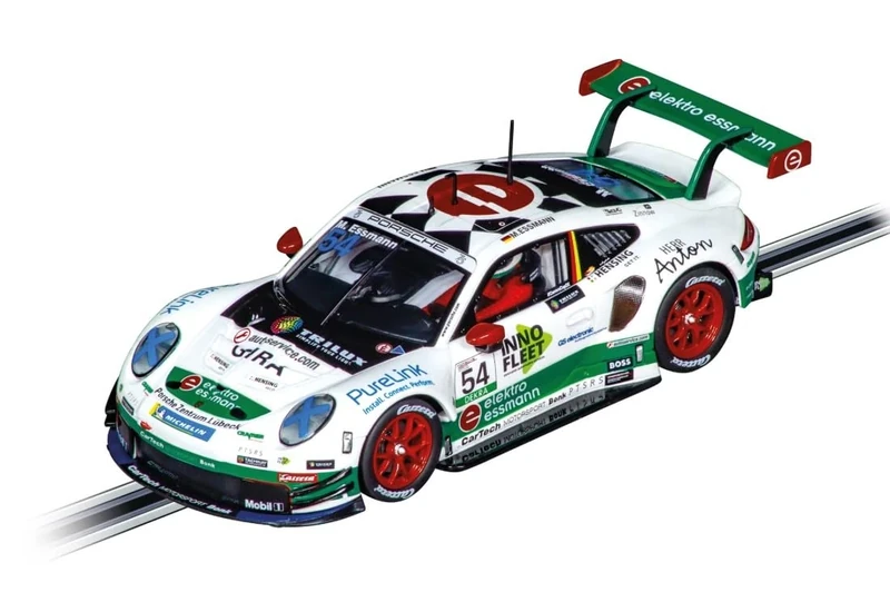 Carrera Digital 132 20032042 I Porsche 911 RSR CarTech Motorsport Bonk Michael Essmann No54 I 1:32 I Scale Slot Car I With Working Front, Rear & Tail Lights I Suitable For Ages 8 Years+