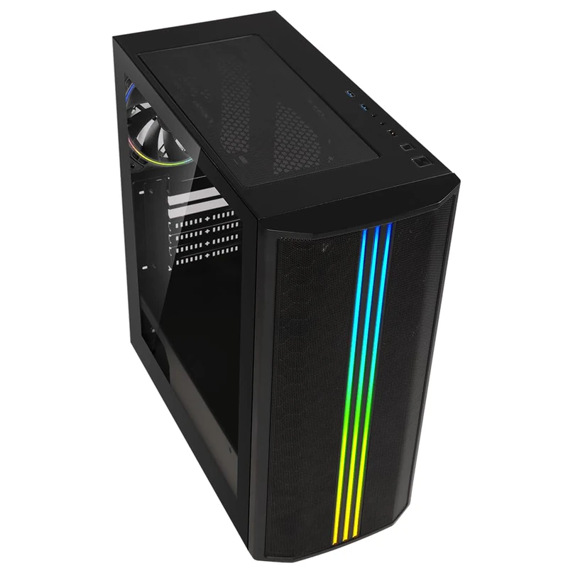 BITFENIX Saber Mesh FRGB Medium Tower Computer Case Black - Image 1