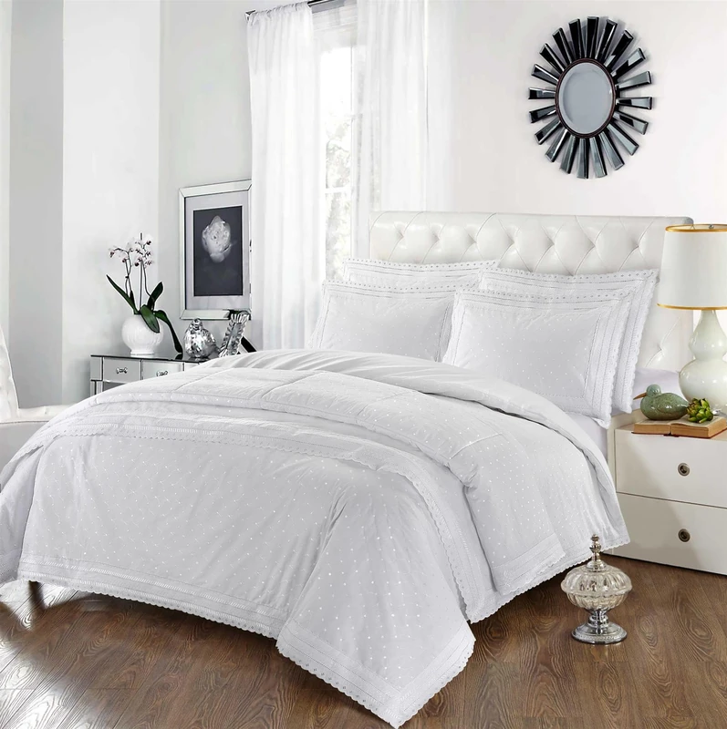 Kampala Hill Highgrove White Super King Duvet Cover Set - ET