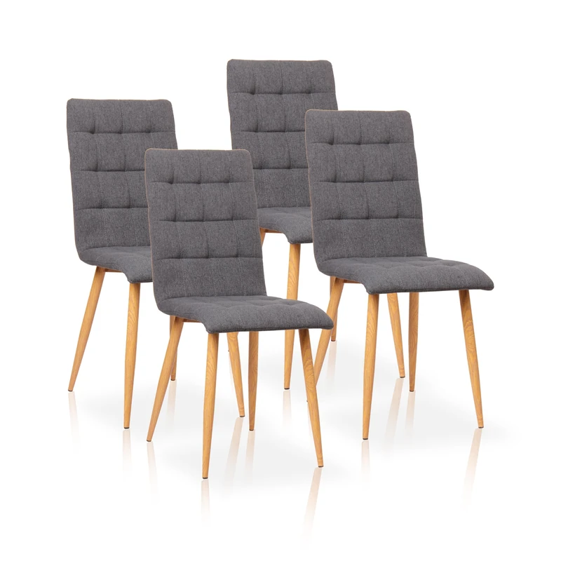 La Silla Española Pack of 4 Contemporary Style Dining Chairs, Guadix Model