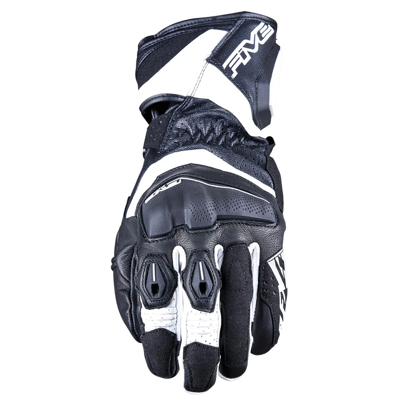 FIVE 830010 Racing Motorcycle Gloves, RFX4 EVO, Versatile Sports Gloves Road and Track, White & Black, S