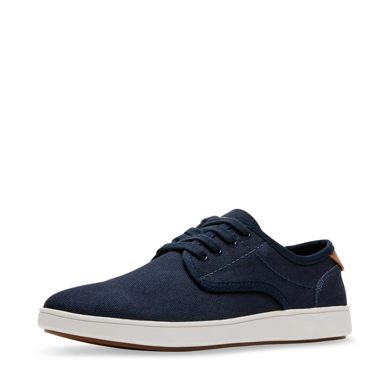 Steve Madden Men's Fenta Sneaker, Navy Canvas, 15.5 UK