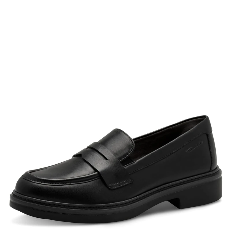 Tamaris Comfort Women’s Leather Slip-Ons Elegant, Black Nappa, 6 UK