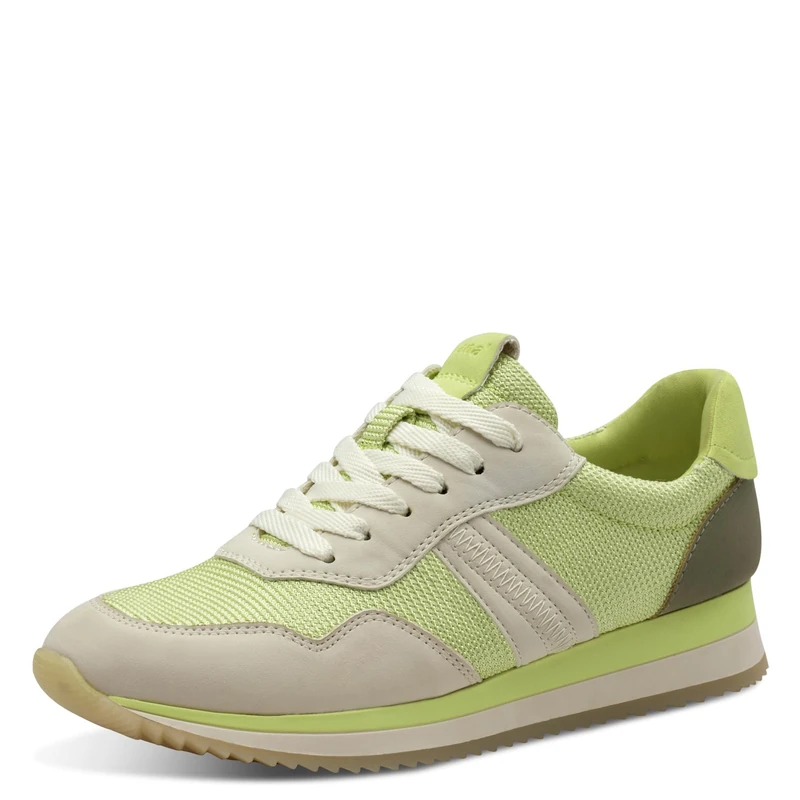 Jana Women’s Flat Sneakers Low Top Vegan, Lime, 3,5 UK
