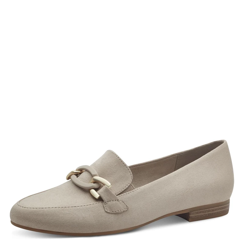 Jana Women’s Slip-Ons with Block Heel Vegan, Beige, 4 UK