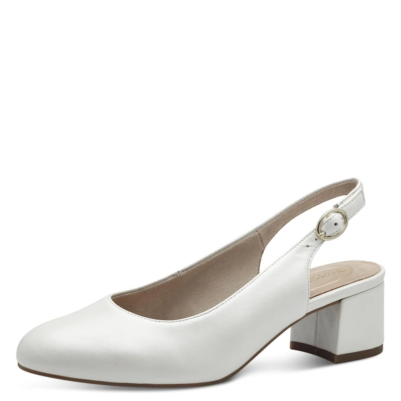 Tamaris Comfort Women’s Slingback Pumps Leather Elegant, Pearlized, 3,5 UK