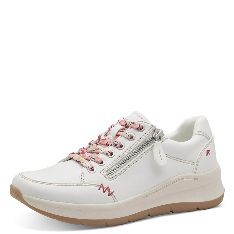 Jana Women’s Flat Sneakers with Laces Vegan, White, 6,5 UK