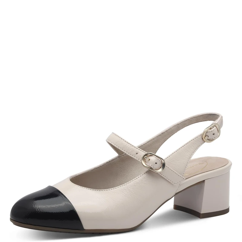 Tamaris Women's Comfort Damen Bequem Pump, Cream Paint, 5 UK