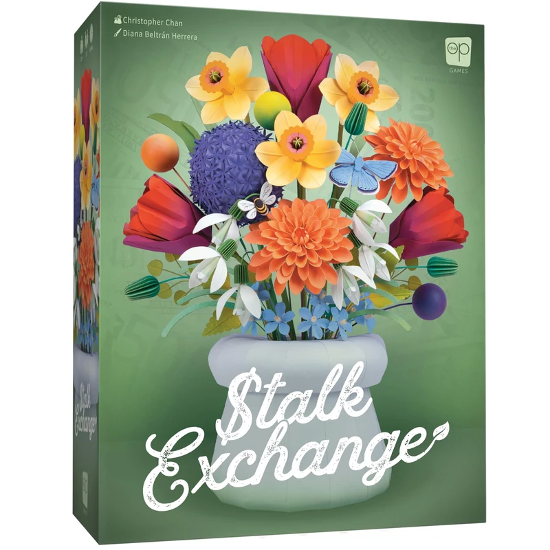 Stalk Exchange Board Game, Beautiful Flower and Gardening Themed Strategy Game, Fast, Fun, Economic, and Competitive, Ages 10+, 2-5 Players, 45+ Min Play Time, Game Design By Christopher Chan - Image 1