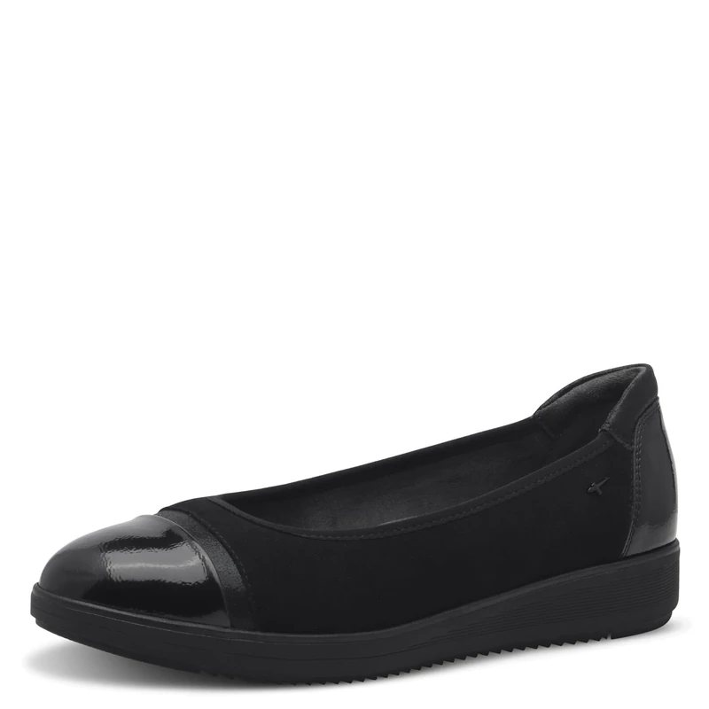 Tamaris Comfort Women’s Ballerinas Round Toe Comfortable, Black, 5 UK