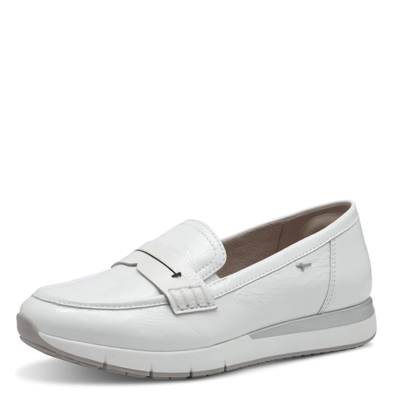 Tamaris Comfort Women’s Slippers Elegant Comfortable, White Patent, 6 UK