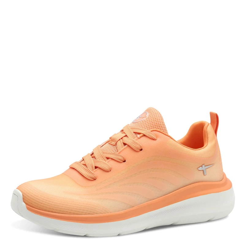 Tamaris Comfort Women’s Flat Sneakers Sporty Vegan, Orange, 4 UK
