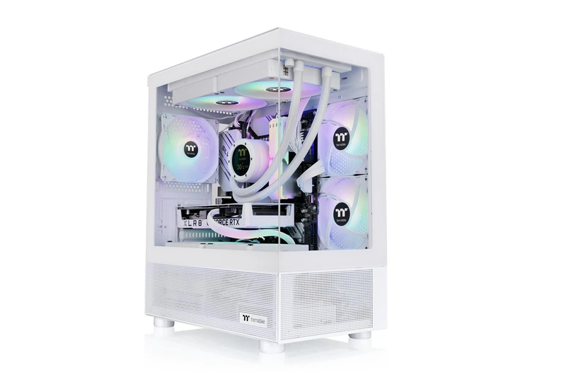 Thermaltake View 170 TG ARGB Snow Micro-ATX Case; 3x120mm ARGB Fans Included; Supports Up to 280mm Radiator; Front & Side Dual Tempered Glass Panel; CA-1Z4-00M6WN-00; 3 Year Warranty