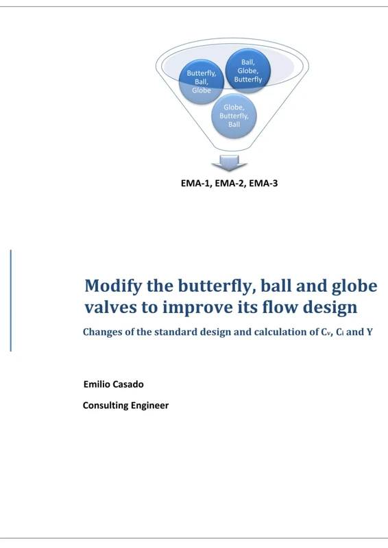 Modify the butterfly, ball and globe valves to improve its flow design: Changes of the standard design and calculation of Cv, Ci and Y
