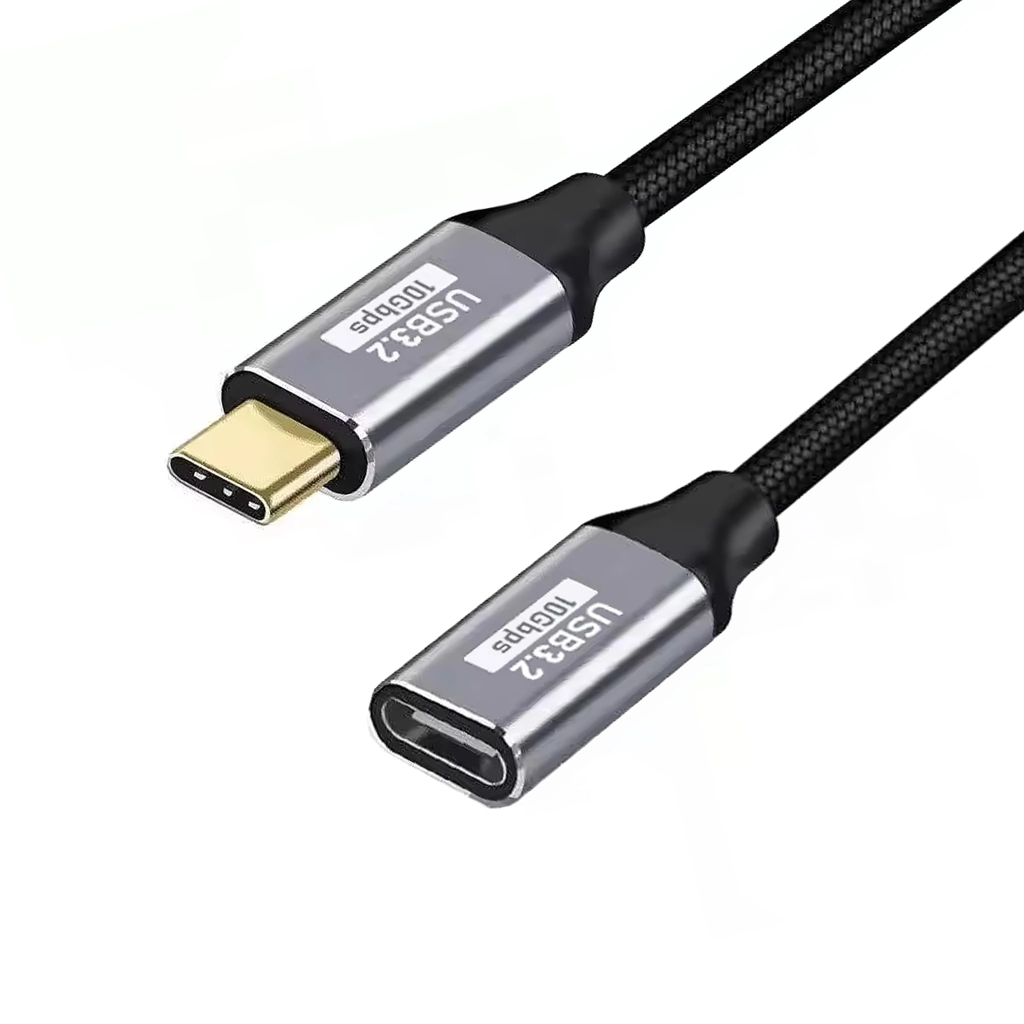 Boulton USB C Extension Cable 1m - 100W 4K@60Hz 3.2 USB-C Extension 1m - USB Type C Cable Extender Lead USBC Male to Female - USBC Type-C Extender Lead for Charging and upto 10Gbps Data Transfer