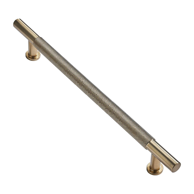 khtumeware 1 Pack 24 Inch(610mm) Soild Knurled Gold Appliance Pulls Brushed Brass Cabinet Pulls Drawer Pulls Kitchen Hardware Kitchen Handles for Cabinets Cupboard Handles