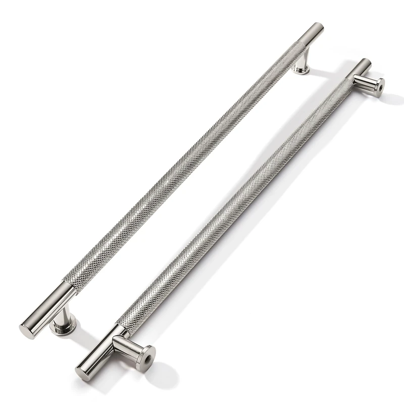 khtumeware 5 Pack 12 Inch(305mm) Drawer Handles Knurled Polished Nickel Cabinet Pulls Drawer Pulls Kitchen Hardware Kitchen Handles for Cabinets Cupboard Handles
