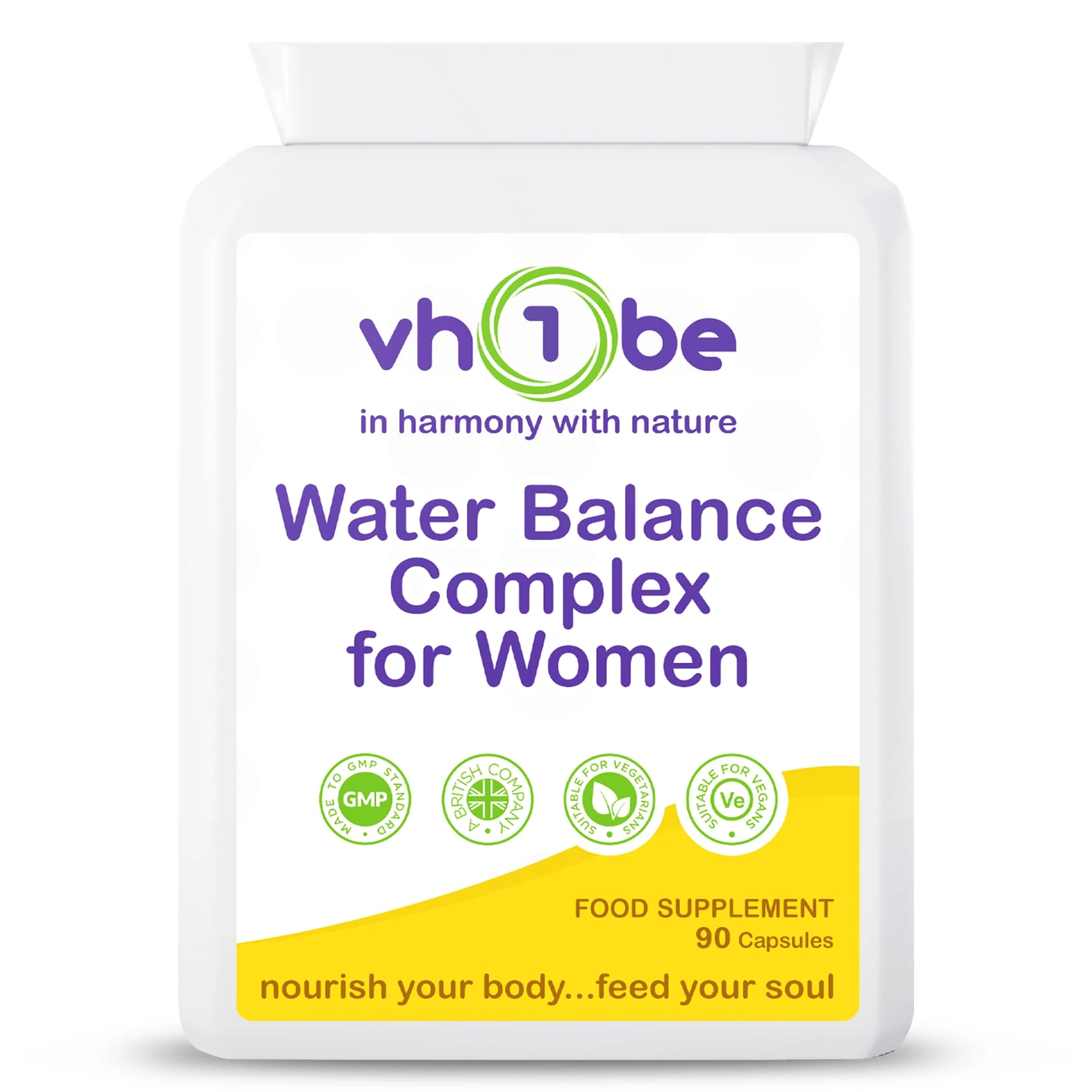 Water Balance Complex for Women 90 Capsules - Natural Bloating, Swelling & Water Retention Relief, Supports Detox & Fluid Balance | Vegan Electrolyte & Hormonal Balance Supplement - Made in UK