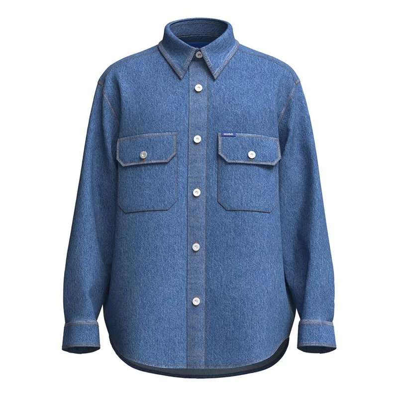 HUGO Ebolt 10259366 BLUE Overshirt L - Image 1