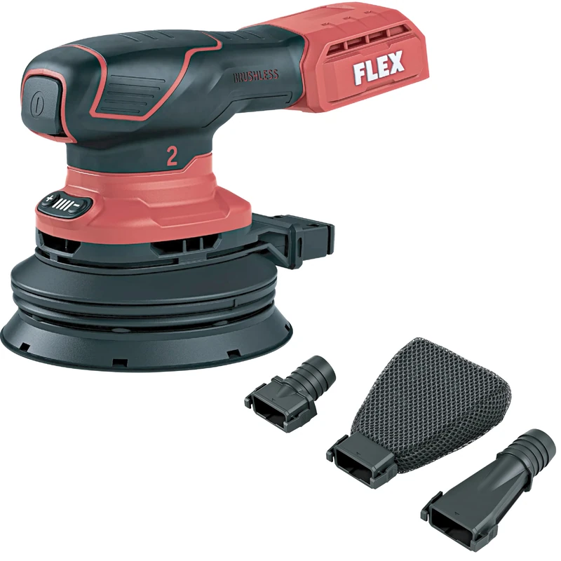 FLEX - Brushless 18V Cordless Random Orbit Sander ORE 2-125 125mm 18V, Pas Size 125mm, Body Only - 532081 - One Handed Random Orbital Sander, External Dust Extraction and More - Work Tools
