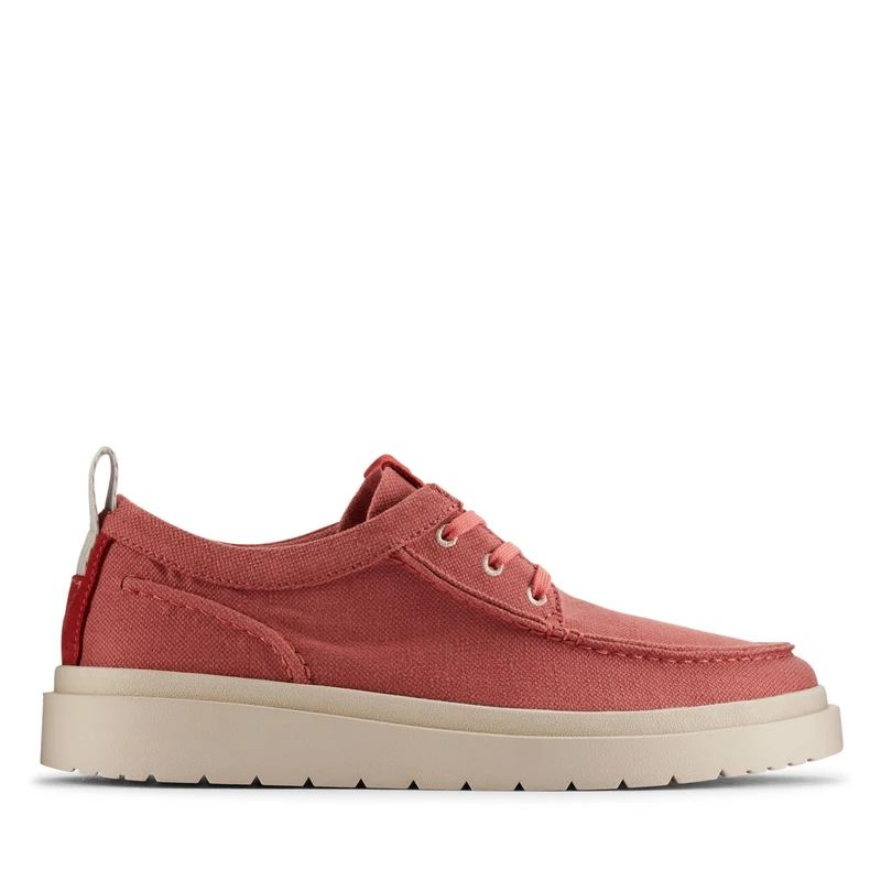 Clarks Polden Moc Mens Red Canvas, 7.5