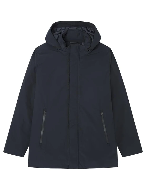 SPRINGFIELD Parkita Tech Puffed Detachable Hooded Jacket for Men, navy, M