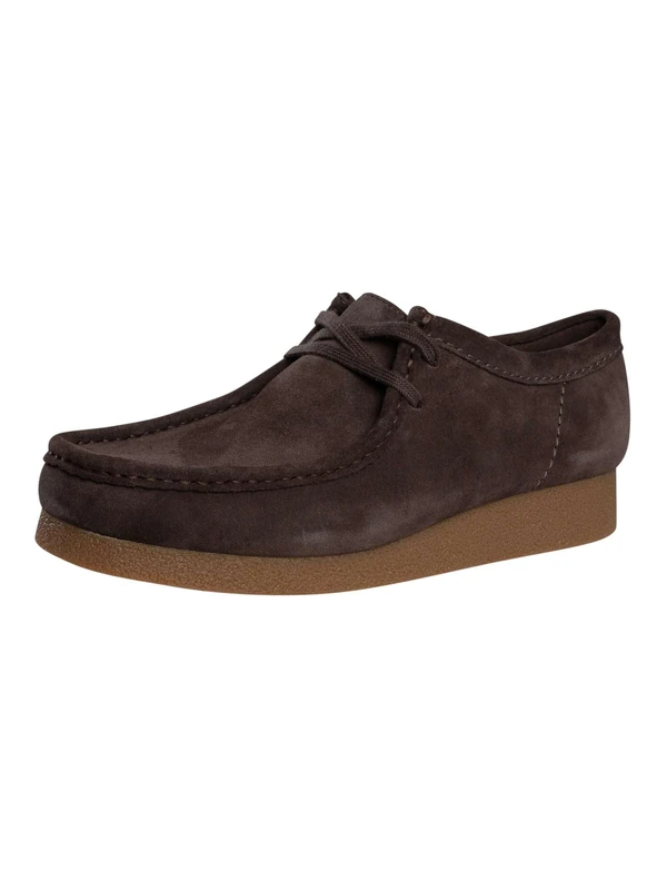 Clarks Mens Wallabeeevo -, Dark Brown Suede, 8.5 UK