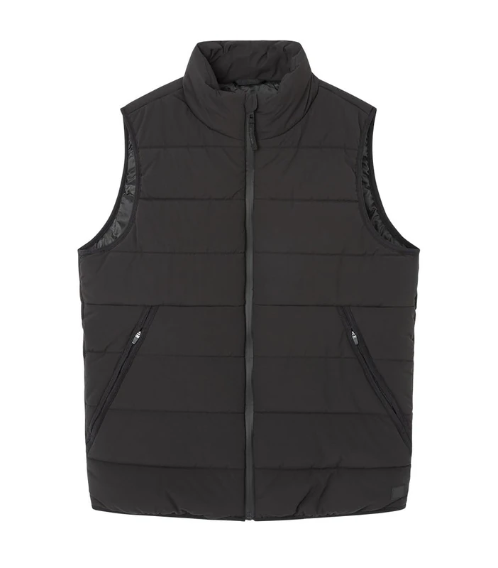 SPRINGFIELD Padded Vest Icons August Padded Vest Men (Pack of 1), Black Standard, L