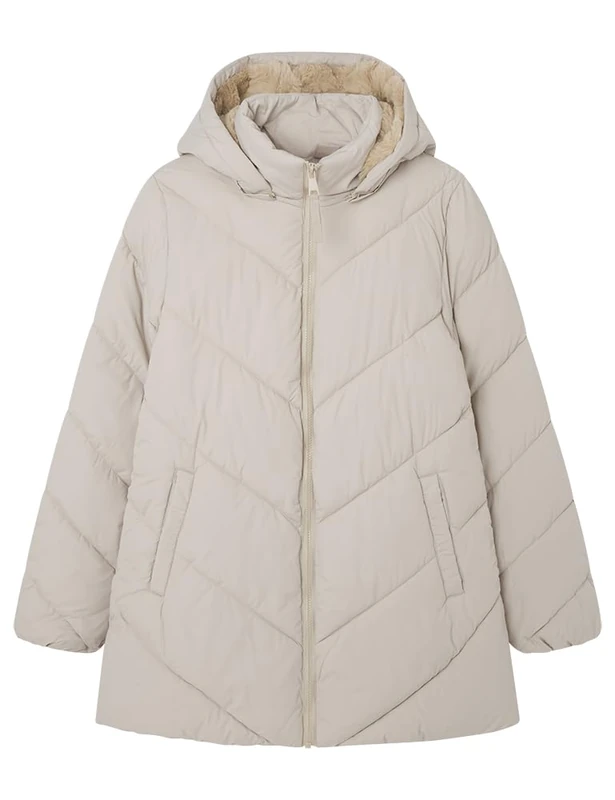 SPRINGFIELD Women's 8278853 Sorona Aura Water-Repellent Padded Coat, Beige Golden, L - Image 1
