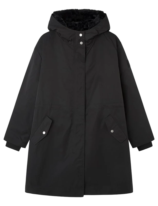 SPRINGFIELD Women's 8238758 2-in-1 Water-Repellent Parka, Black Standard, XL