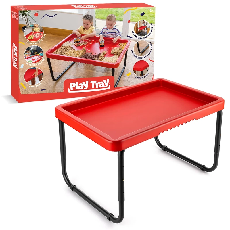 Toyrific Play Tray Activity Table for Kids, Sensory Play, Kids Messy Table, Water and Sand Play, Outdoor and Indoor Use