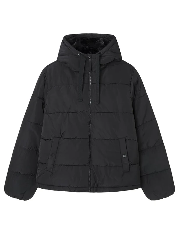 SPRINGFIELD Women's 8278851 Cotton Denim Jacket, Black Standard, S