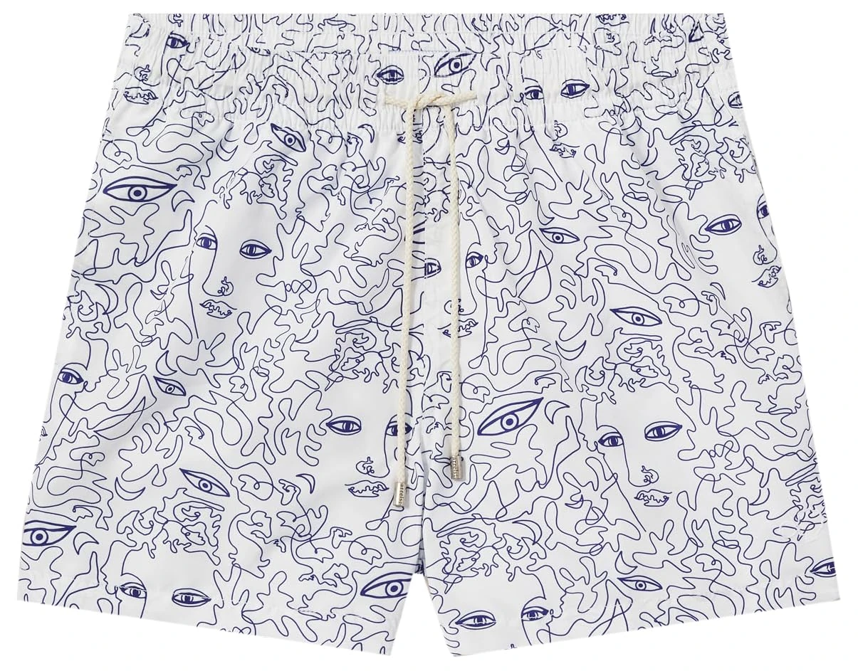 Arrels Barcelona, Swim Shorts Summer Spirits, White