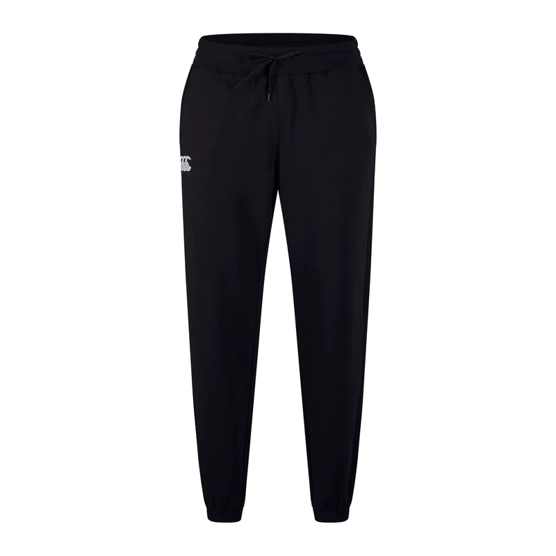Canterbury Men's CCC Leisure Sweatpants | Jogging Bottoms | Cuffed Hem | Embroidered Logo Fleece Joggers, Black, S