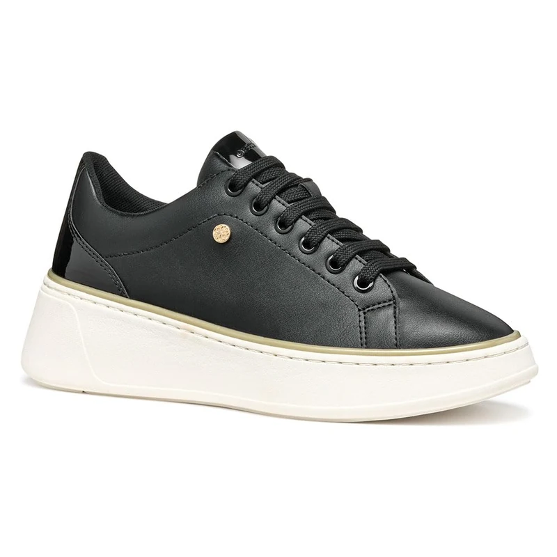 Geox D SUNNETTY A, Women’s Sneaker, Black,