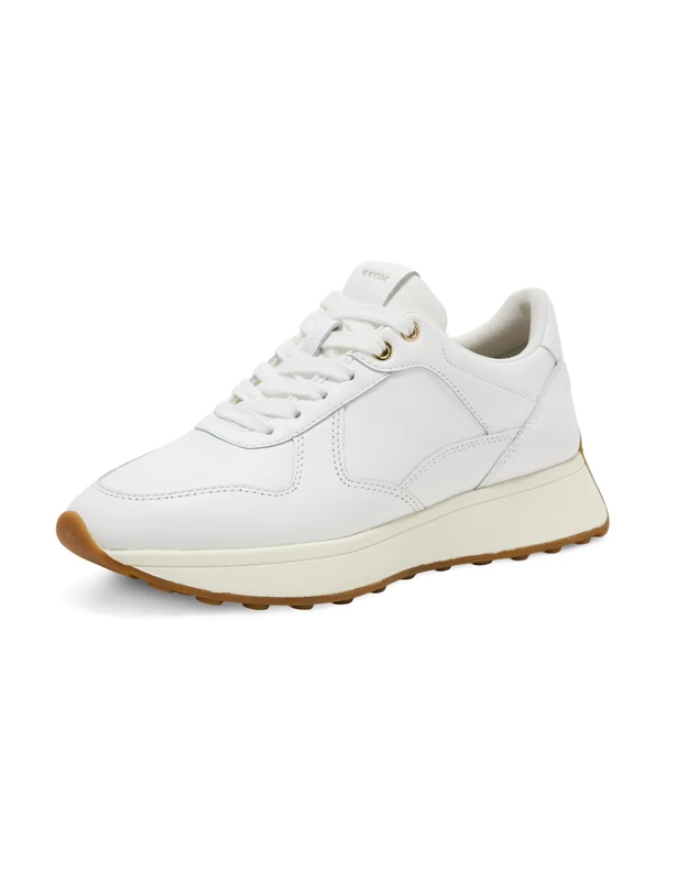Geox Women's D Amabel A Sneaker, White, 4 UK